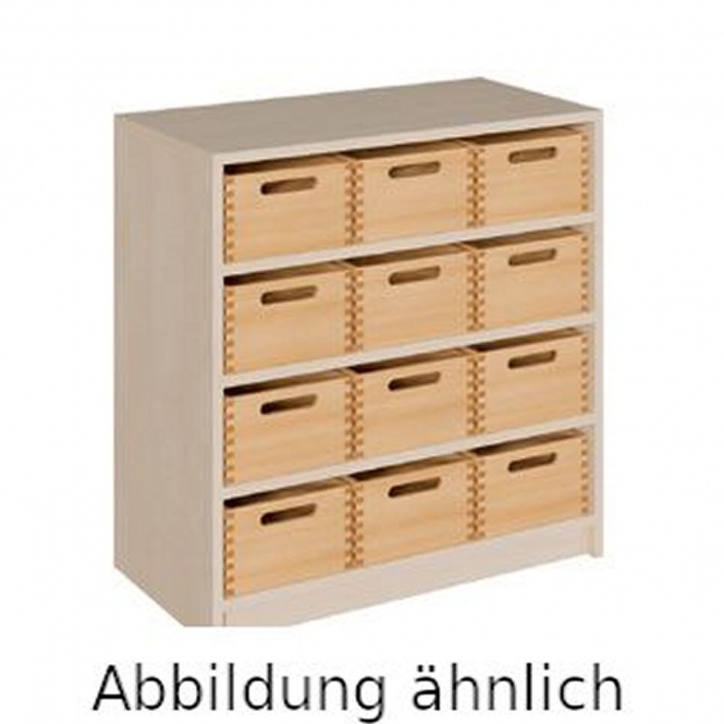 Schränke mit 12 mittleren Massivholzkästen mit SF 